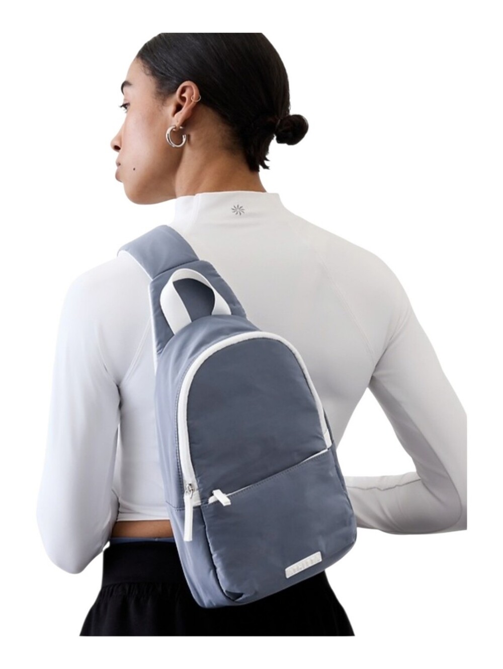 NWOT Athleta All About Sling Bag In Shadow Blue - Picture 2 of 5